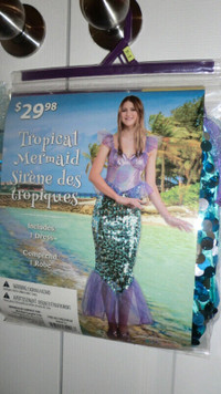 Tropical Mermaid Woman Halloween costume, size L, NEW in pack