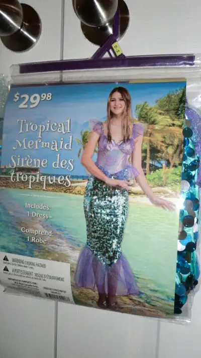Tropical Mermaid Woman Halloween costume, size L, NEW in pack, View more