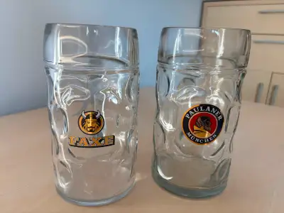 Two Heavy Beer Collectible 1L Mugs., View more