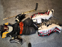 Full set of goalie equipment 