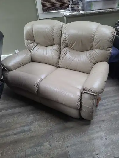 LA-Z BOY rockers recliners loveseats. Dark browns are a matched set. Beige are close in color but no...