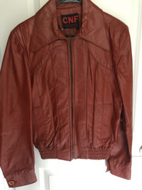 Mens Leather Bomber Jacket
