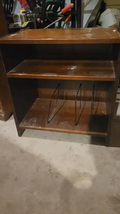 WOODEN SHELF WITH METAL DIVIDERS, View more