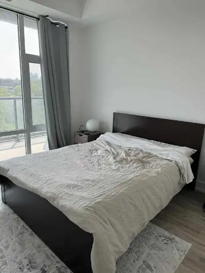 IKEA Full/Double MATRAND mattress + duvet and sheets, View more