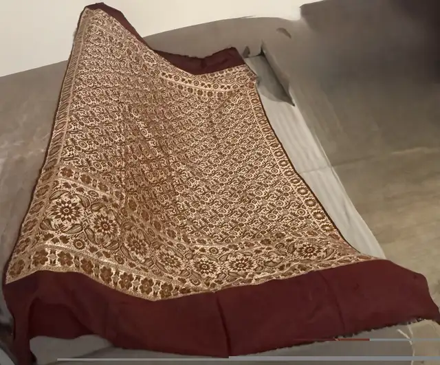 Heavy Maroon Woolen Silk Shawl in Women's - Other in Oshawa / Durham Region - Image 3