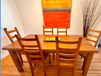 Table de cuisine avec 6 chaises Ikea, View more