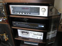 Stereo Receiver, Cassette Tape Deck, Compact Disc Player, Spkrs.