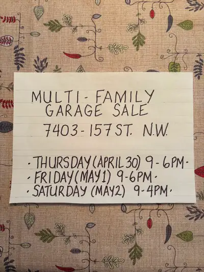 Multi-family Garage Sale, View more