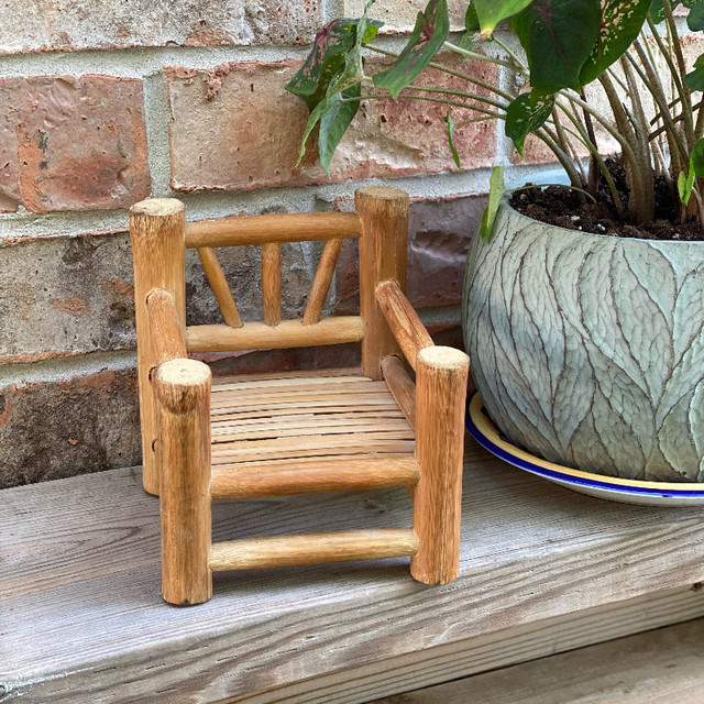 Wooden boho plant chair in Home Décor & Accents in London