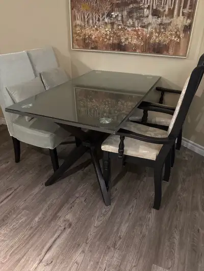Diningroom table and chairs, View more