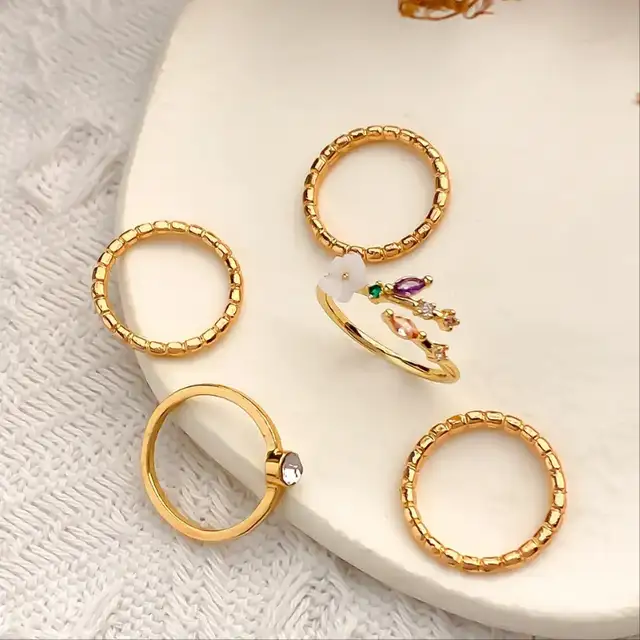 Brand new 5Pcs Ring Set Jewelry63373409360897124