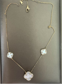 Clover necklace gold plated