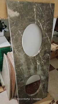 Comptoir lavabo bouble marbre