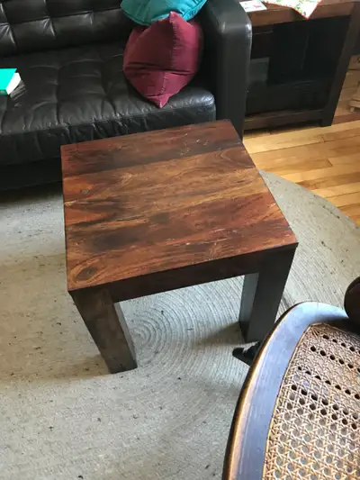 Solid Acacia Wood End Table, View more