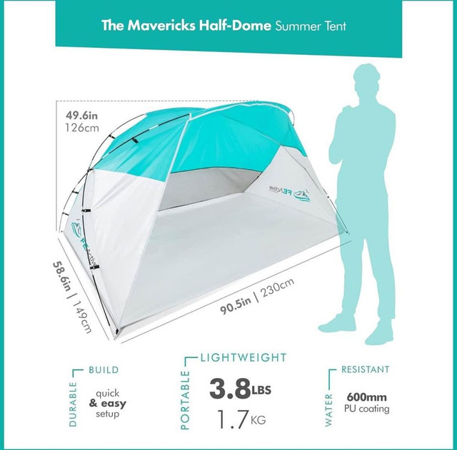 NEW FE ACTIVE Half Dome Beach Tent - The Mavericks in Hobbies & Crafts in Calgary - Image 2