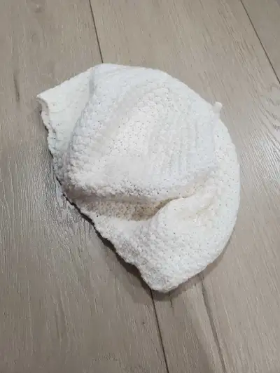 Girls White Knitted Beret Hat Size 4T, View more