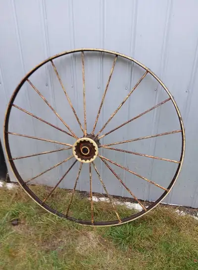 antique metal wagon wheels $95each sold at door cash only, View more