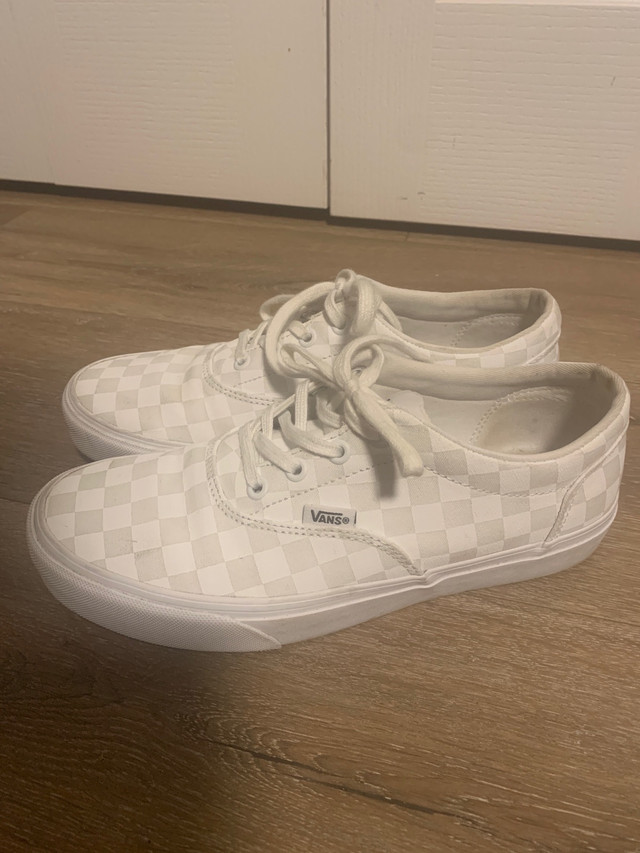New Woman’s White Checkered Vans in Women's - Shoes in Strathcona County - Image 3