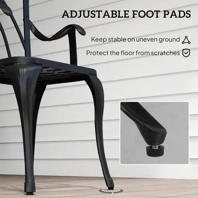 3 Pieces Patio Bistro Set, Cast Aluminum Outdoor Conversation  in Patio & Garden Furniture in Markham / York Region - Image 7