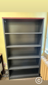 Gray book shelf