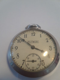 Biltmore Vintage Pocket Watch Size 16