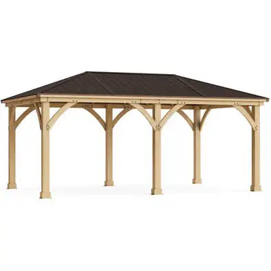 BRAND NEW IN BOX LARGE SIZE 12’ x 20’ YARDISTRY MERIDIAN GAZEBO in Patio & Garden Furniture in Windsor Region - Image 3