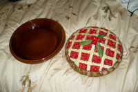 Cherry Ceramic Pie Dish