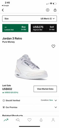 Retro 3 Jordan’s all white 