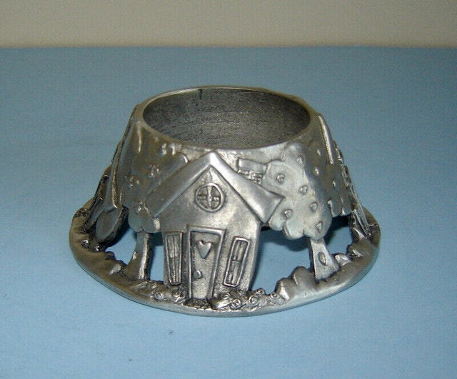 Vintage Seagull Pewter Candle Holder Canada 1999 Etain Zinn Arts