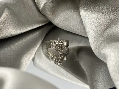 10K White Gold 0.18ct. 23 Diamonds Cluster Ring $509, View more