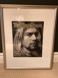 Framed rolling stone Kurt Cobain