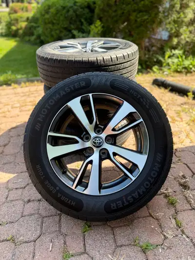 2018 Toyota RAV4 XLE OEM rims Tires were purchased brand new from Canadian Tire in Spring 2024 Rims...