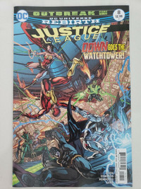 JUSTICE LEAGUE #8 (2017) DC UNIVERSE REBIRTH COMICS OUTBREAK! VF