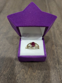 Brand New 10KT Gold Natural Ruby Ring For Sale