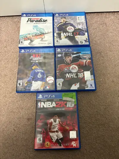PS4 video games ($5 each), View more