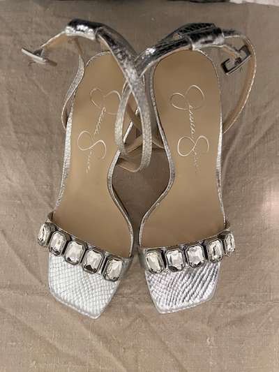 Jessica Simpson Platform Heels – Callirah (Silver Snake) – NEW, View more