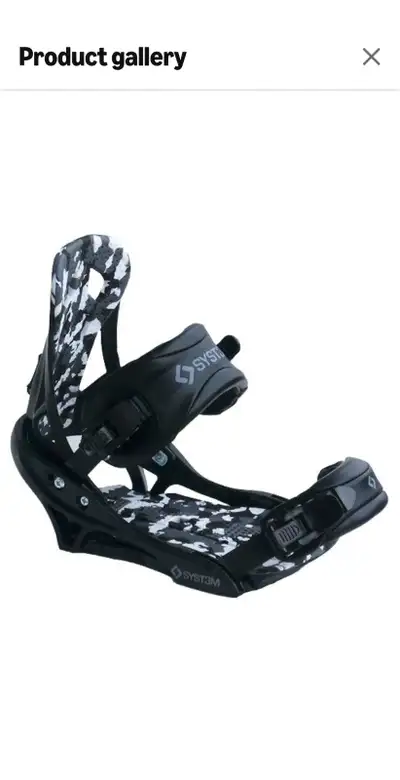 System APX Snowboard Bindings Black Camo, View more