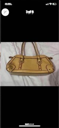 Tan leather handbag 