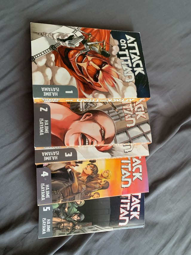 Attack On Titan Manga Vol 1,2,3,4,5  in Comics & Graphic Novels in Ottawa - Image 4