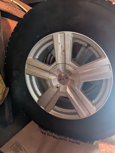 RTX 5 hole multi fit Aluminum Rims. Tires are 265/70R 17. Last used on a 2012 Ram.