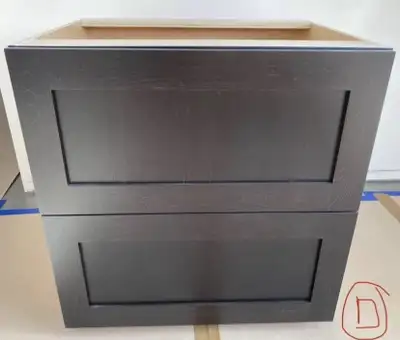 New Maple Hardwood Base Cabinet – 30” Double Drawer (Soft-Close), View more