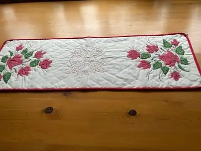 Red table runner, View more