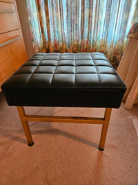 Black Leather Square Ottoman Chair/Coffee Table @$80