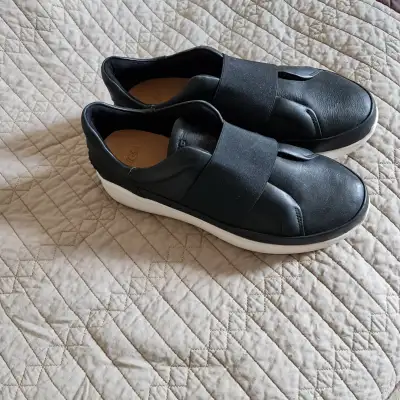 Women's UGG's black leather sneakers, View more