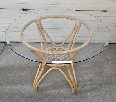 Rattan Glass Table, View more