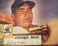 JOHNNY MIZE Signed Pic REAL Signature 