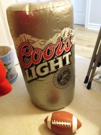 Coors Light Inflatable and Mini Football for the Man Cave