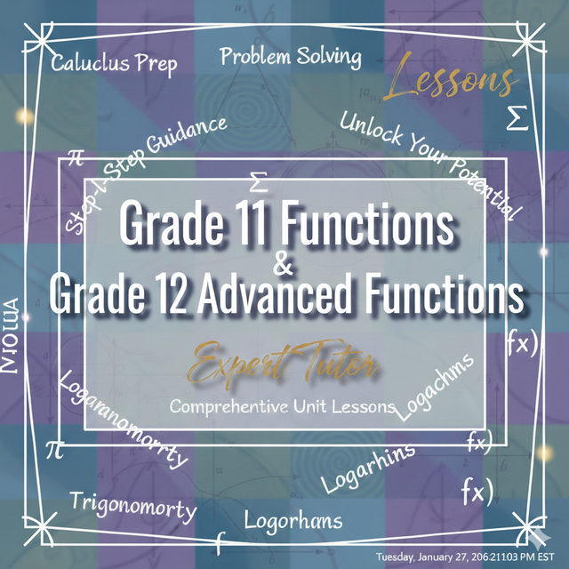 Math Tutoring: Advanced Functions Grade 11 & 12 lessons65226793404546120