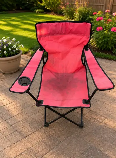 Ozark Trail Red Folding Camping Chair, View more