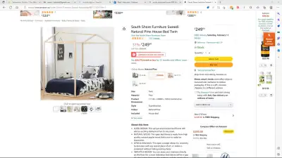 Bought new at auction. Not used. House frame that goes over a twin size bed. 40 3/4x 79 1/2. Origina...